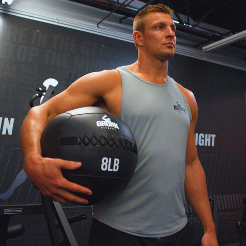BYLT Mens Pulse Tank in Grey - Gronk Fitness Edition
