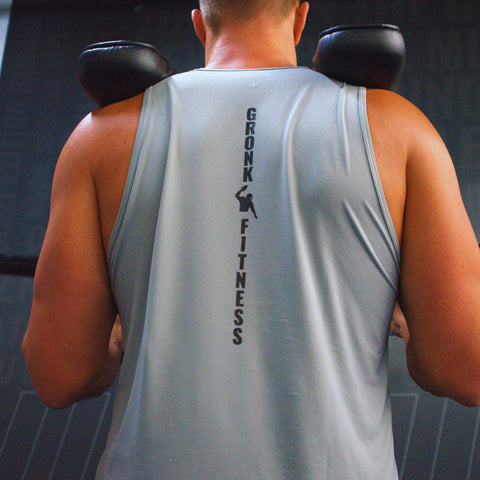 BYLT Mens Pulse Tank in Grey - Gronk Fitness Edition