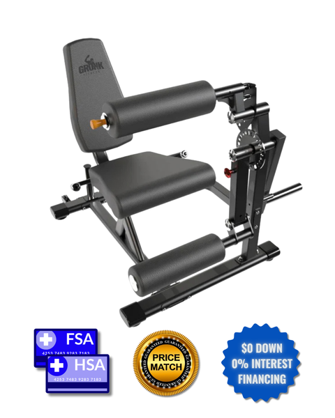 Gronk Fitness Plate Loaded Leg Extension & Curl Machine | Dual Function