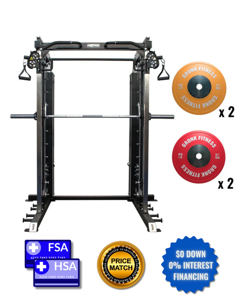 Gronk Fitness All in One w/ 35lb and 55lb Competition Plates