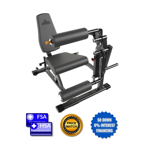 Gronk Fitness Plate Loaded Leg Extension & Curl Machine | Dual Function