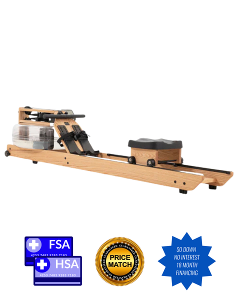 WaterRower Lite Oak Rowing Machine with S4 Monitor