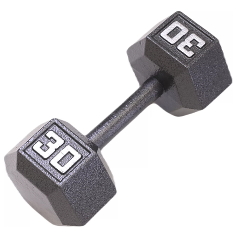 Standard Hex Iron Dumbbells - Grey