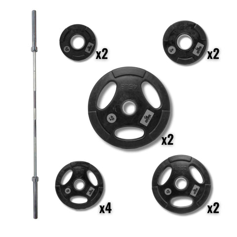 Gronk Fitness Barbell & Weight Set 240lbs