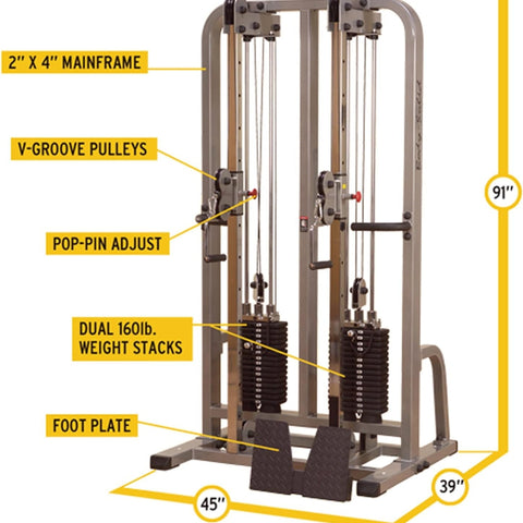 Body Solid SDC2000G Commercial Dual Stack