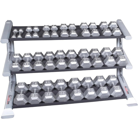 Body-Solid SDKR1000DB Pro Clubline 3-Tier Dumbell Rack for Vinyl and Hex Dumbbells