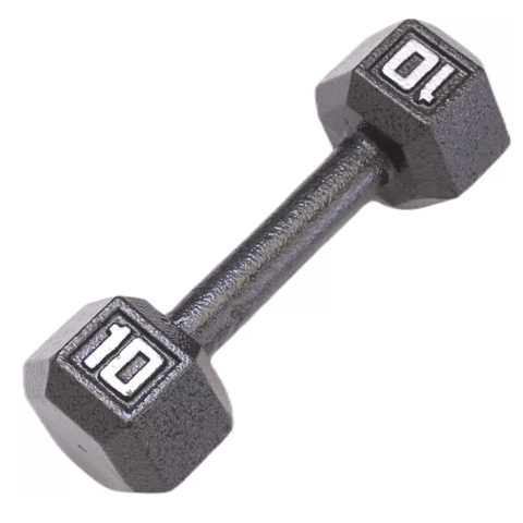Standard Hex Iron Dumbbells - Grey