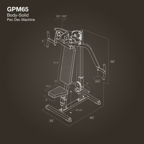 Body-Solid Plate Loaded Pec Machine GPM65