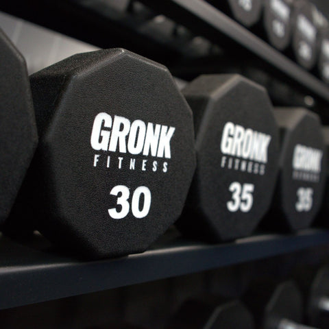 Gronk Fitness 10 Sided Urethane Dumbbells