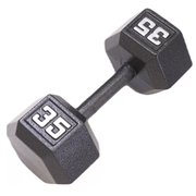 Standard Hex Iron Dumbbells - Grey