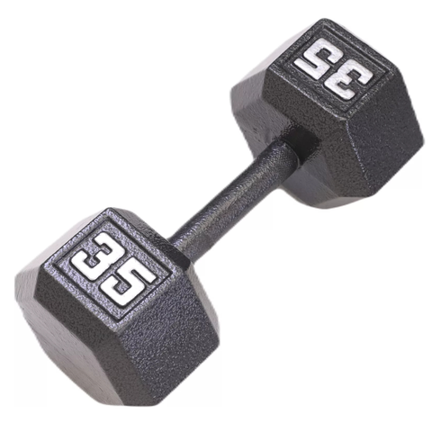 Standard Hex Iron Dumbbells - Grey