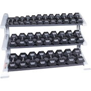 Body-Solid SDKR1000DB Pro Clubline 3-Tier Dumbell Rack for Vinyl and Hex Dumbbells