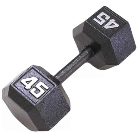 Standard Hex Iron Dumbbells - Grey