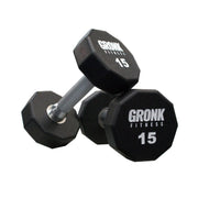 Gronk Fitness 10 Sided Urethane Dumbbells