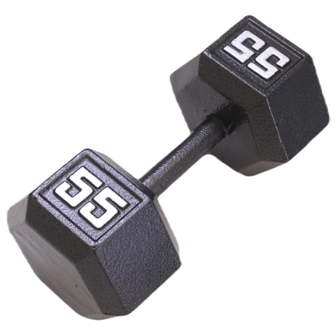 Standard Hex Iron Dumbbells - Grey