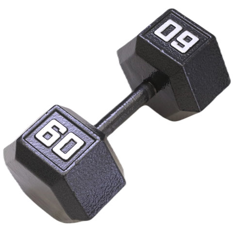 Standard Hex Iron Dumbbells - Grey