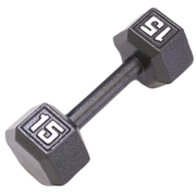 Standard Hex Iron Dumbbells - Grey