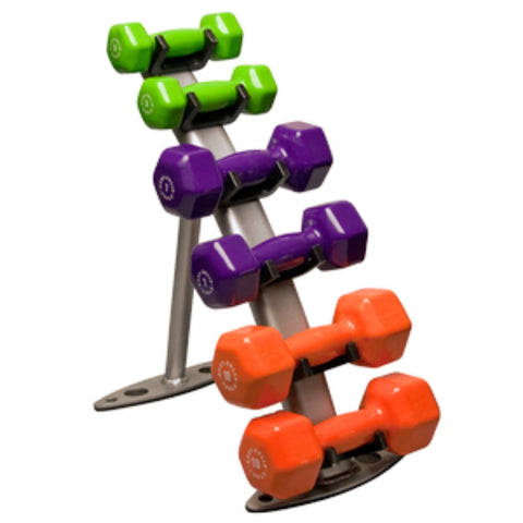 Body-Solid 3-Pair Vinyl Dumbbell Rack GDR10