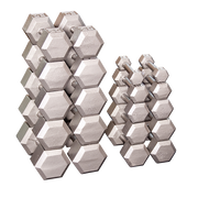 Standard Hex Iron Dumbbells - Grey