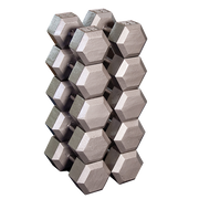 Standard Hex Iron Dumbbells - Grey