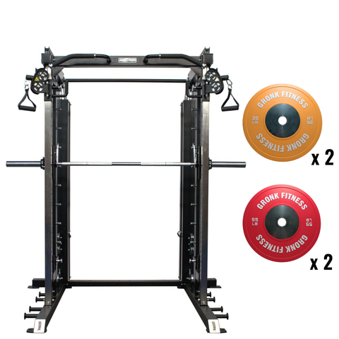 Gronk Fitness All in One w/ 35lb and 55lb Competition Plates