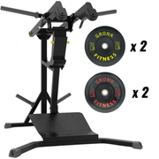 Gronk Fitness Leverage Squat w/ 35lb and 55lb Bumper Plates