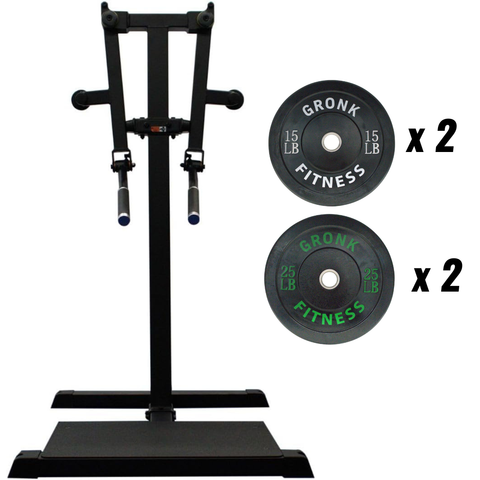 Gronk Fitness Standing Lateral Raise w/ 15lb and 25lb Bumper Plates