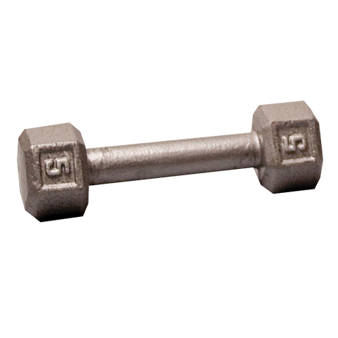 Standard Hex Iron Dumbbells - Grey