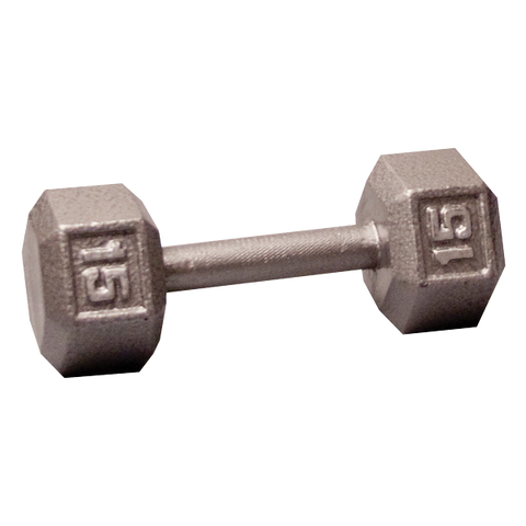 Standard Hex Iron Dumbbells - Grey