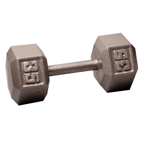 Standard Hex Iron Dumbbells - Grey