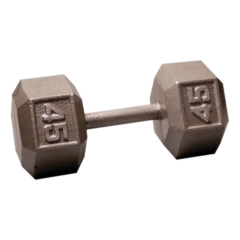 Standard Hex Iron Dumbbells - Grey