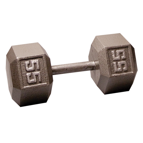 Standard Hex Iron Dumbbells - Grey