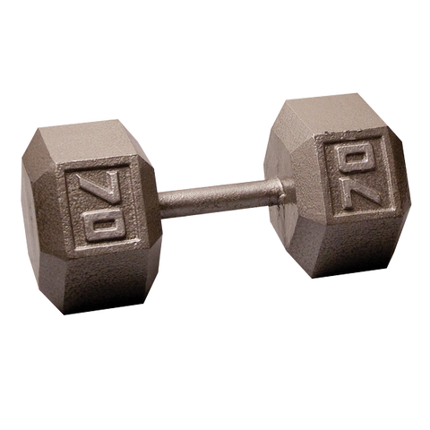 Standard Hex Iron Dumbbells - Grey