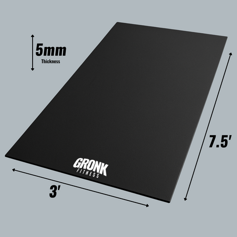 Gronk Fitness 5mm Premium Rubber Mat 7.5ft x 3ft