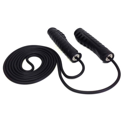 Black weighted jump rope