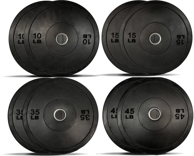 Gronk Fitness Premium Black Olympic Bumper Weight Plates