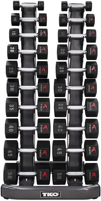TKO 10 Pair Vertical Dumbbells Rack