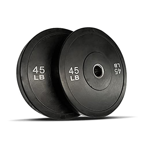 Gronk Fitness Premium Black Olympic Bumper Weight Plates