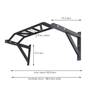 Multi-Grip Mounted Pull-Up Bars - with dimensions