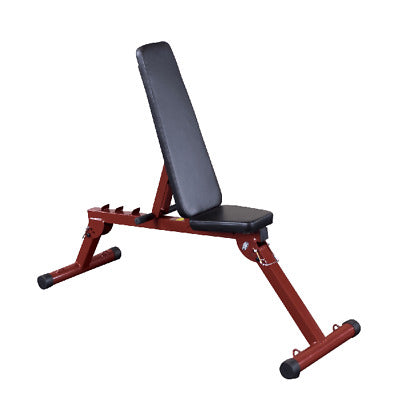 Best Fitness Folding Bench in upright position. 