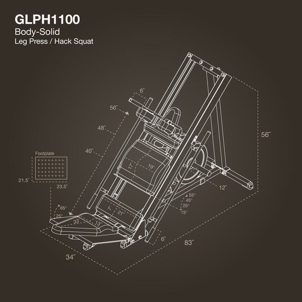 Body-Solid GLPH1100 Leg Press & Hack Squat