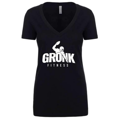 Black GRonk Fitness Womens V-Neck