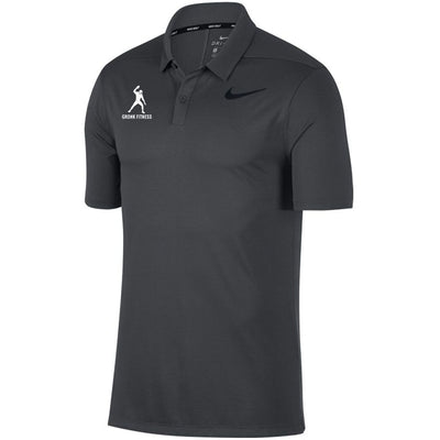 GRonk Fitness Nike Breathe Men's Standard Fit Golf Polo in Anthracite