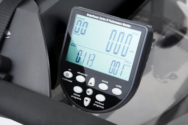 Screen view of Gronk Fitness M1 WaterRower - Hi Rise - Monitor