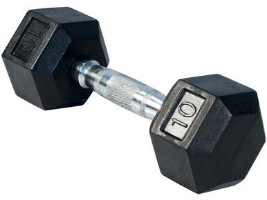 Gronk Fitness Rubber Hex Dumbbells