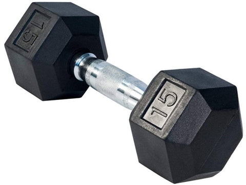 Gronk Fitness Rubber Hex Dumbbells