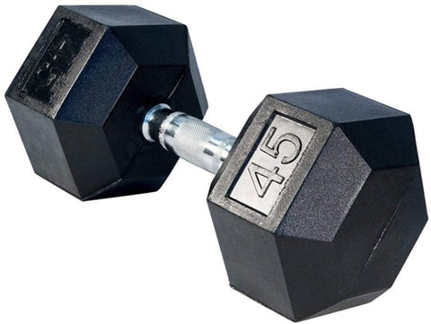 Gronk Fitness Rubber Hex Dumbbells