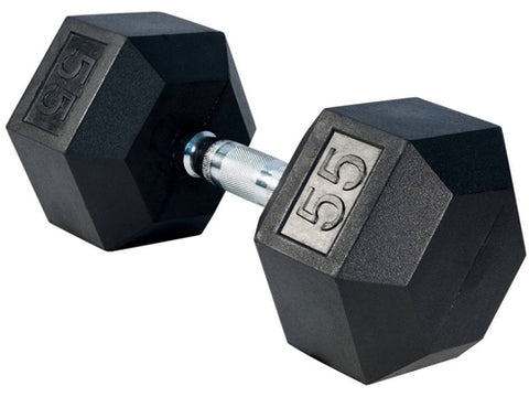 Gronk Fitness Rubber Hex Dumbbells