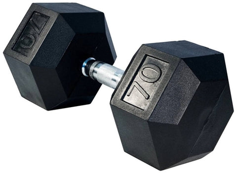 Gronk Fitness Rubber Hex Dumbbells