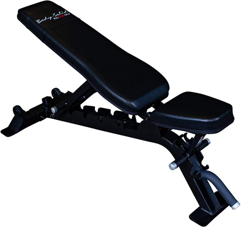 Body-Solid Pro Club Line Adjustable FID Bench SFID325 sits on 45 degree angle. 